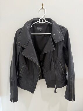 Mackage Black Leather Jacket Small